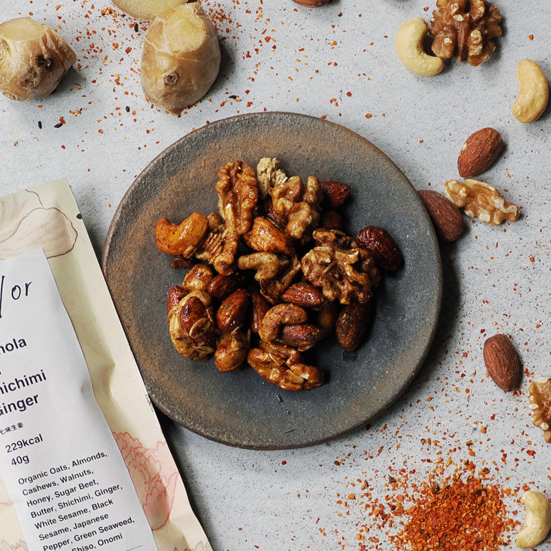 七味生姜おつまみナッツグラノーラ|グルテンフリー・無添加|アンドオア