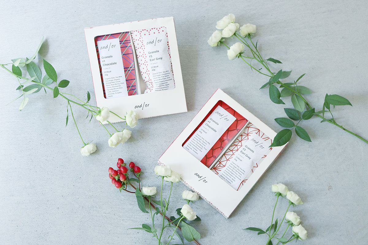 新登場！and/or 2個入り紅白ギフトボックス