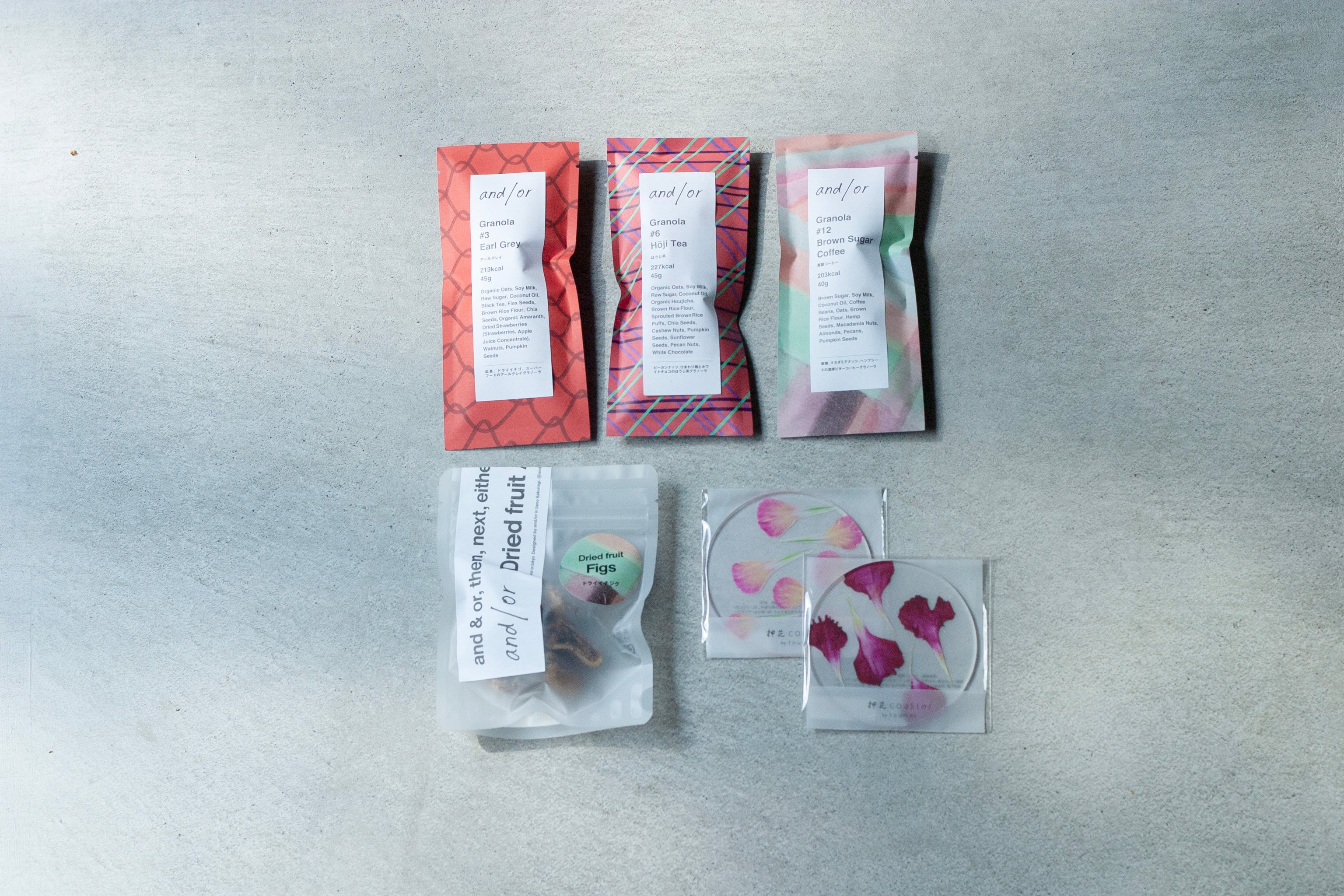 【母の日限定】カーネーション押し花コースター＆グラノーラ＋有機ドライいちじく ギフト 2026