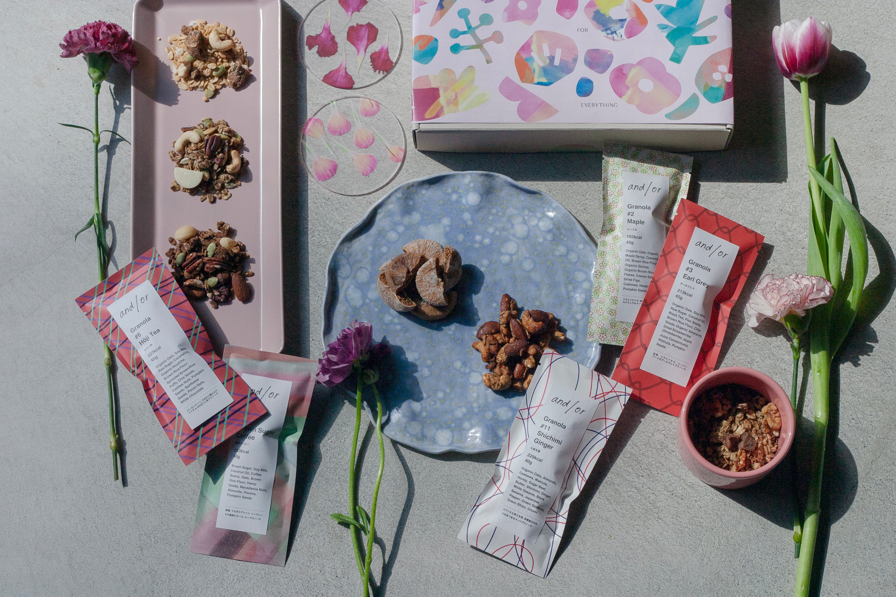 【母の日限定】カーネーション押し花コースター＆グラノーラ＋有機ドライいちじく ギフト 2026