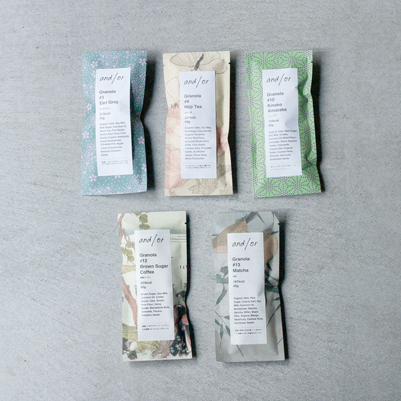 5個入り – WA Sakura Selection – 和の恵み5種 / Japanese Ingredients Granola Gift Set